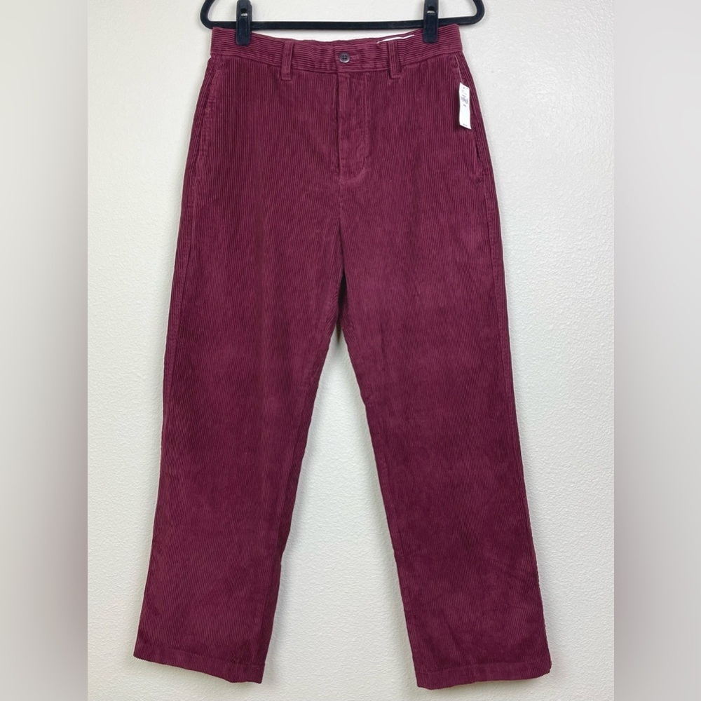 Gap Men's 29x30 Oxblood Red Corduroy Trousers 90s Loose Fit Pants Academia Caree